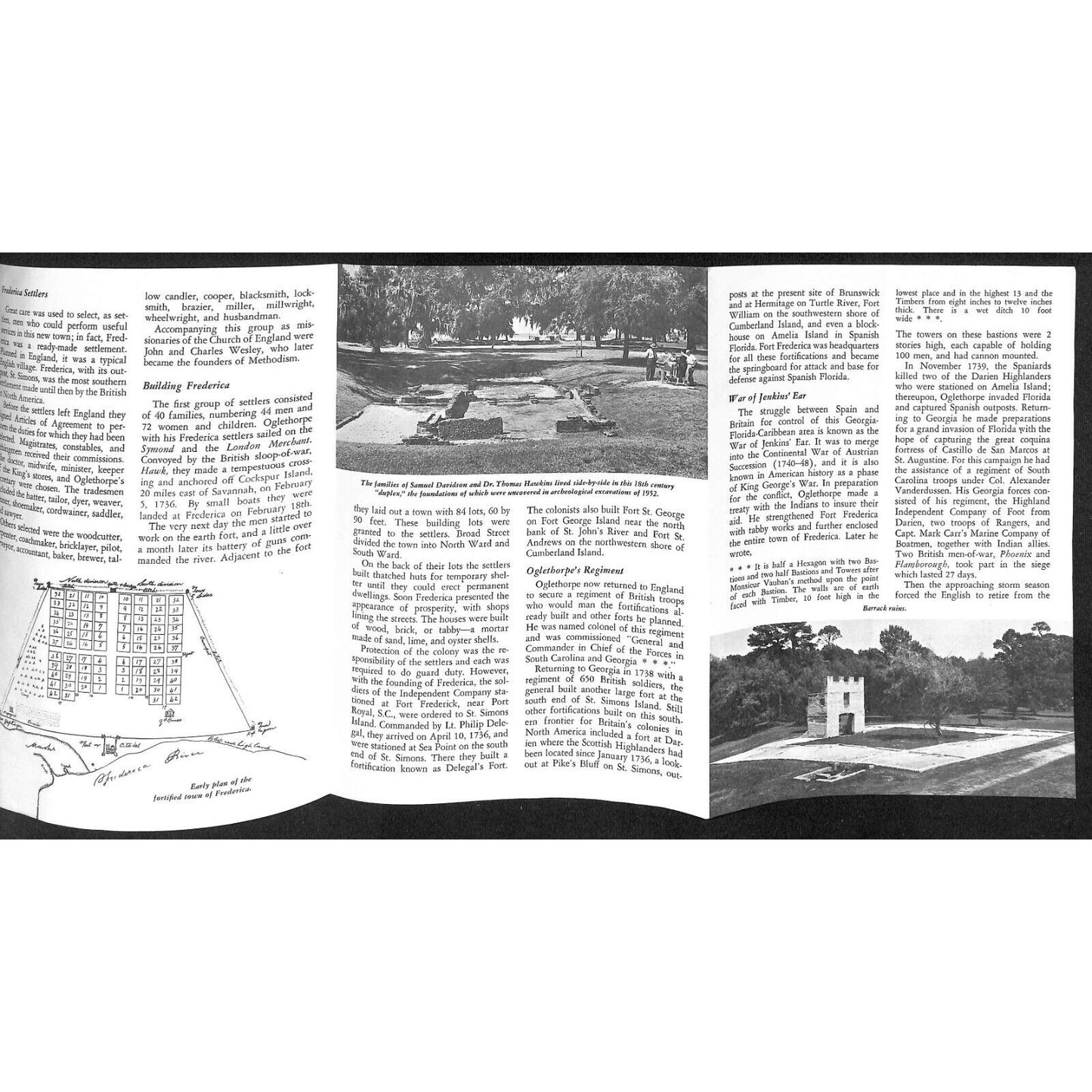 Fort Frederica National Monument Georgia Brochure 1967 Reprint