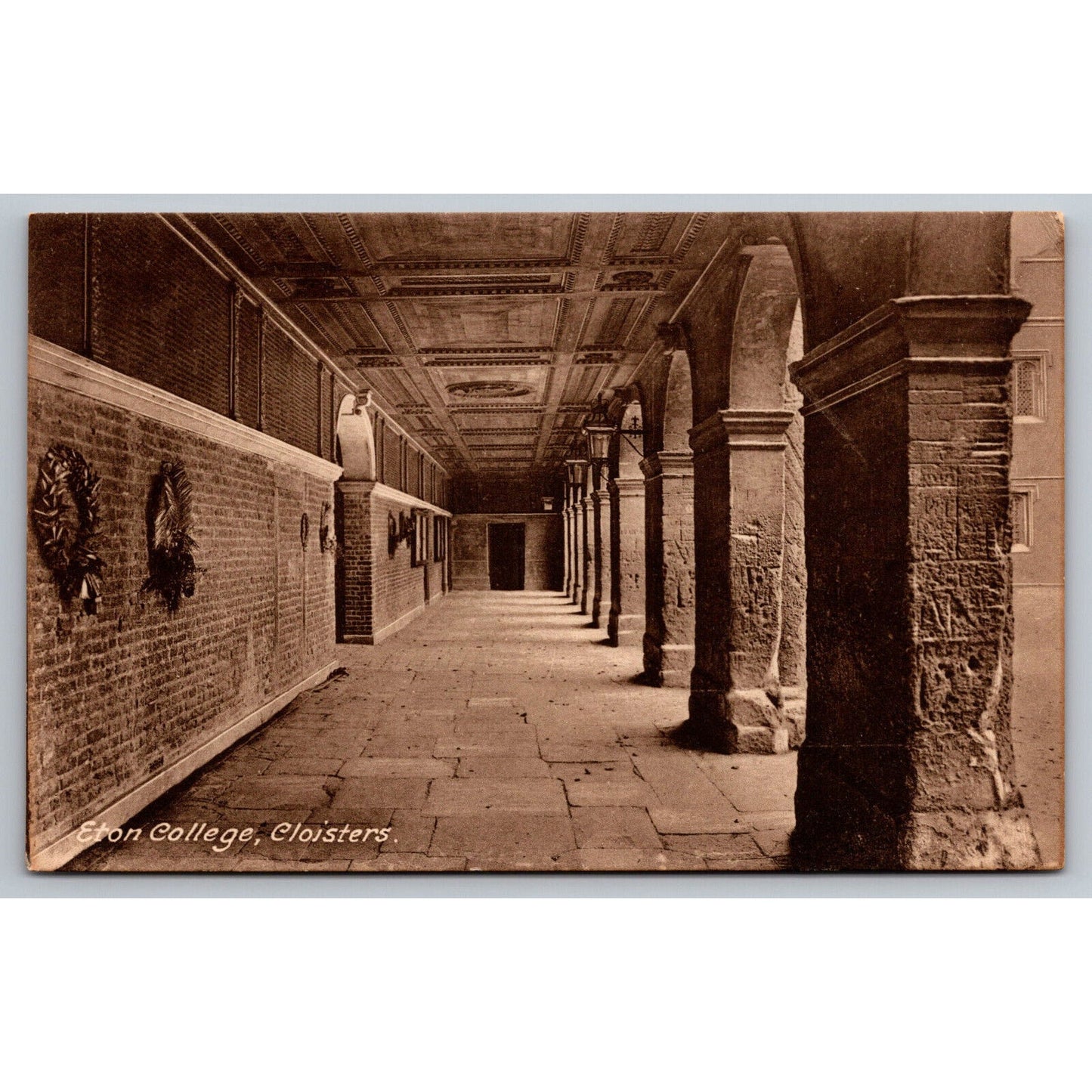 Eton College Cloisters RPPC* UP Postcard c1900 F. Frith & Co.