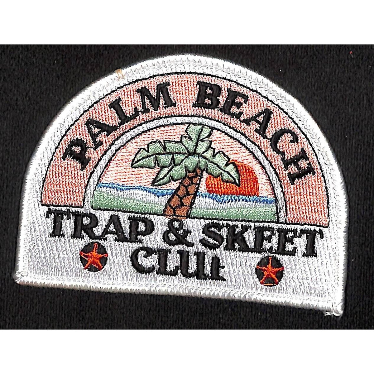Palm Beach Trap Skeet Club Vintage Emb. Patch 3 1/2" c1990s NOS Scarce