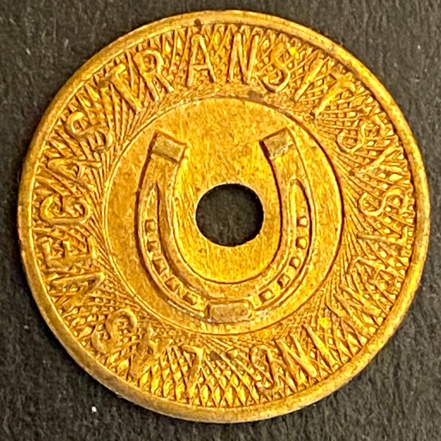 Las Vegas Transit System Horseshoe G/F One Fare Transit Token 16mm (#3)