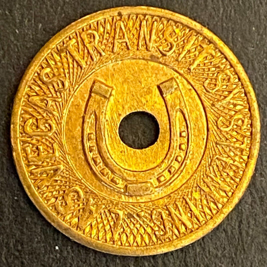 Las Vegas Transit System Horseshoe G/F One Fare Transit Token 16mm (#3)
