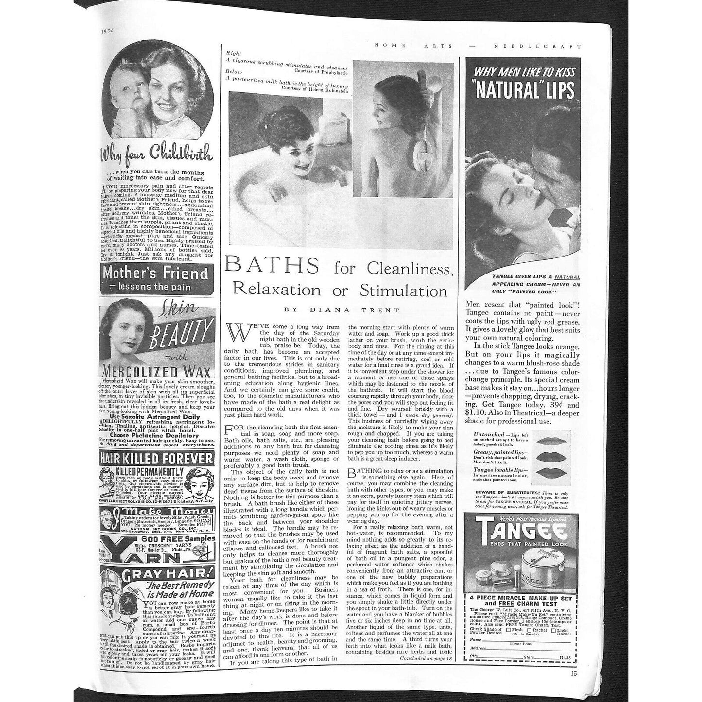 Home Arts Needlecraft Magazine March 1938 34pp Tons of Ads Good Condition