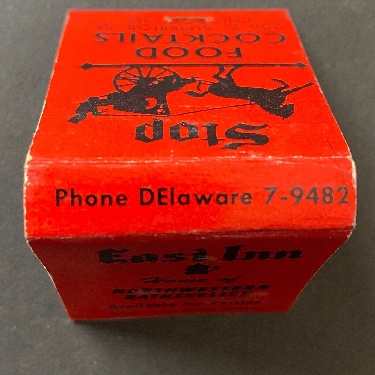 East End Northwestern Rathskeller Restaurant Chicago Full Matchbook c1960's