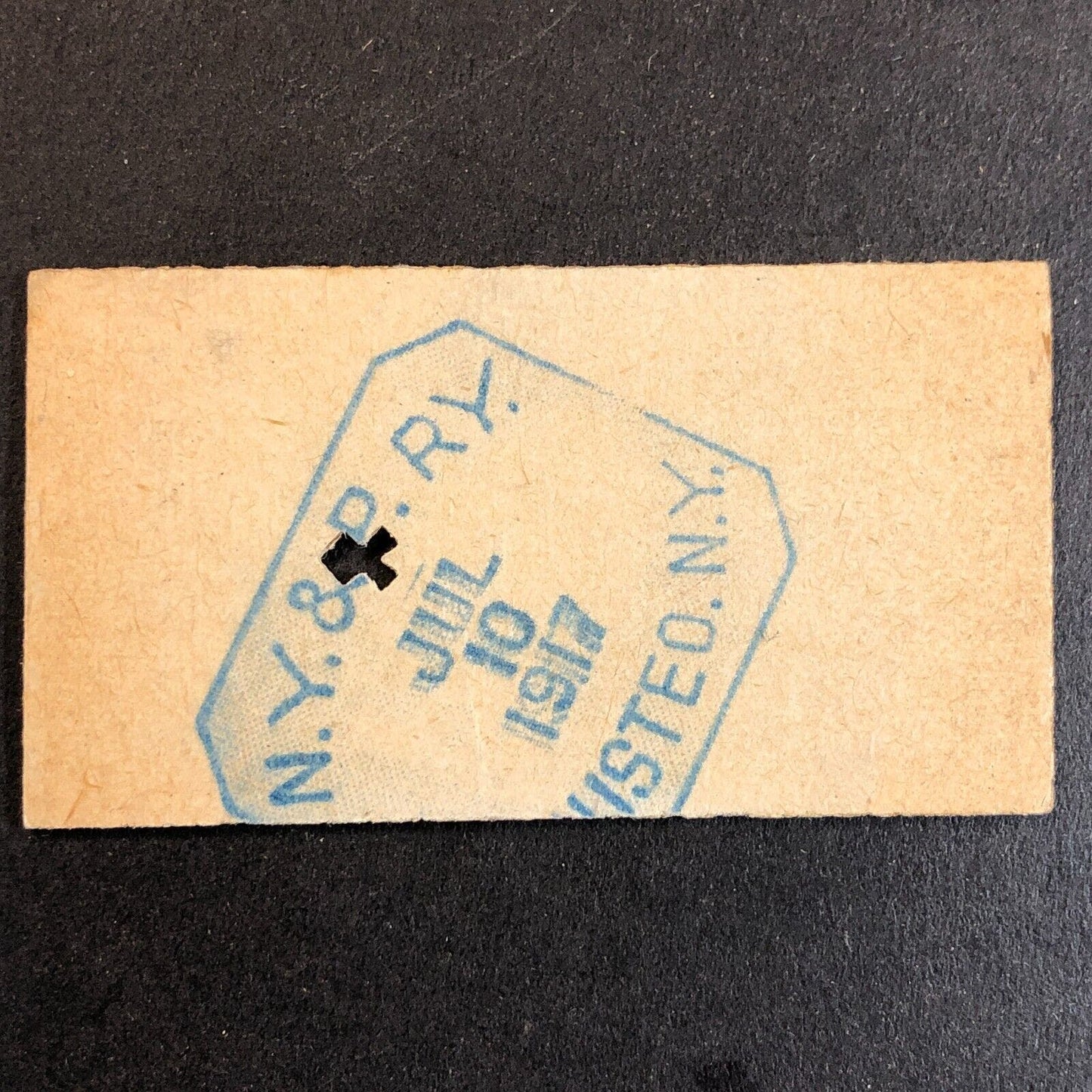 New York & Pennsylvania Railroad July 10 1917 Whitesville, NY Ticket #18233