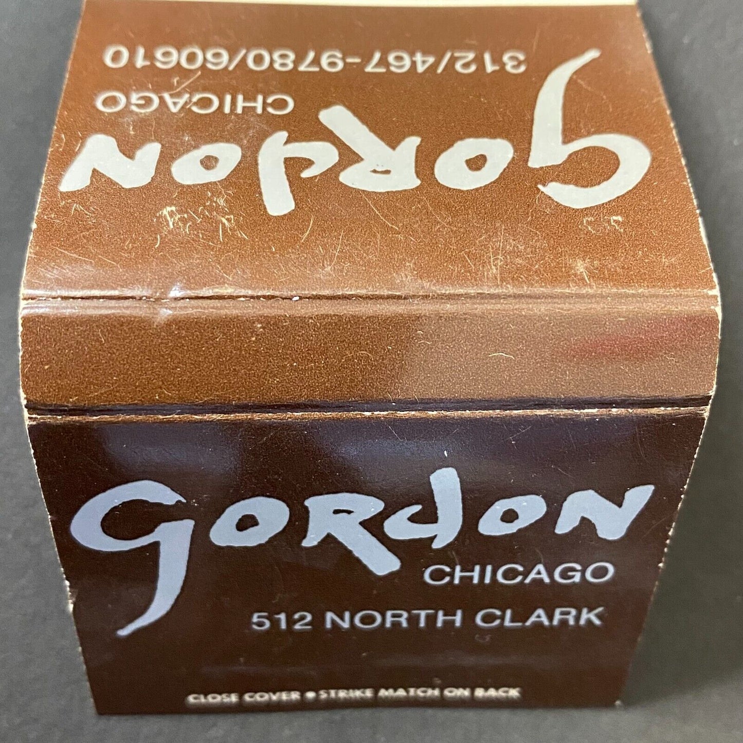 Gordon Restaurant Chicago Full Matchbook c1976-80's Scarce