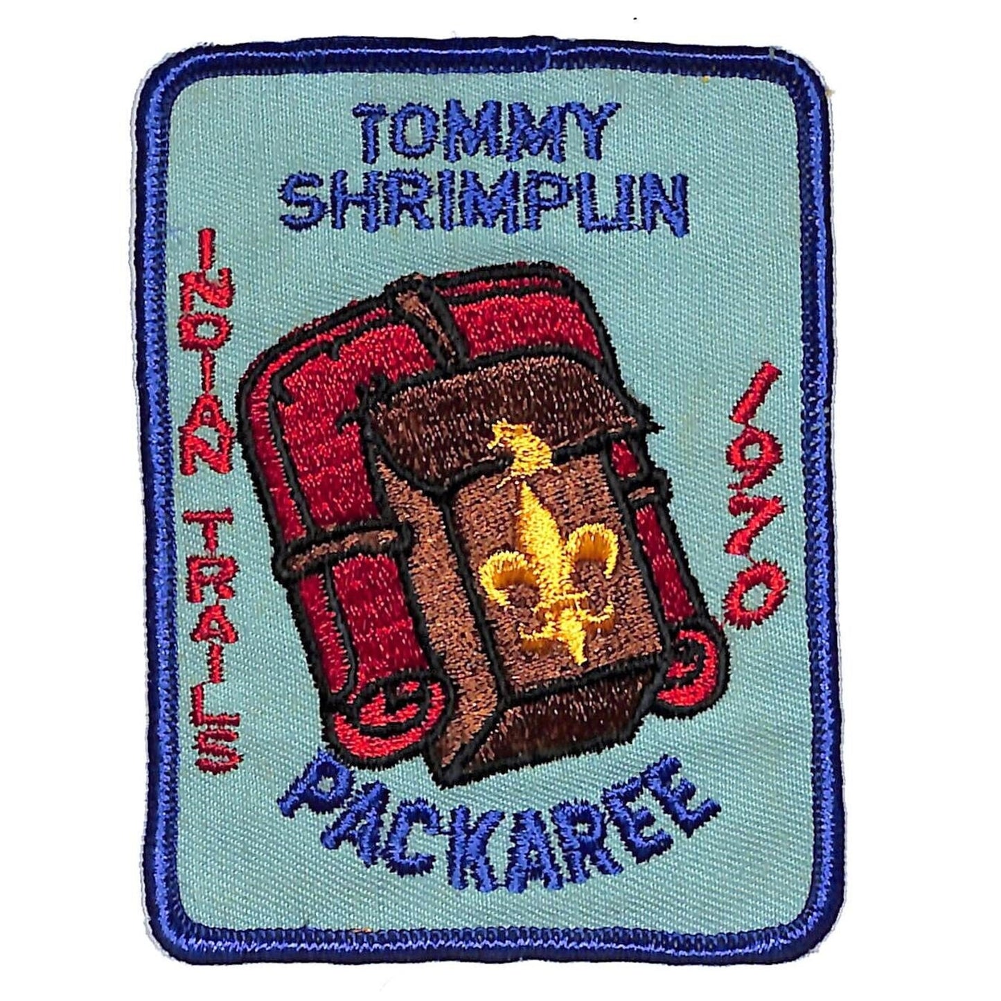 Boy Scouts BSA 1970 Indian Trails Tommy Shrimplin Packaree Patch Scarce