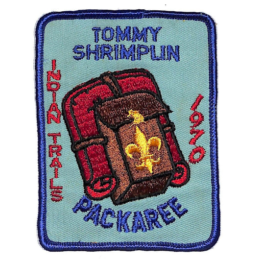 Boy Scouts BSA 1970 Indian Trails Tommy Shrimplin Packaree Patch Scarce