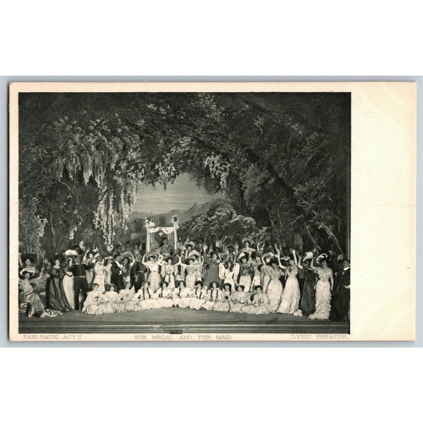 Vintage c1908 RPPC Postcard "Tableaux Act II" from "The Medal and the Maid"