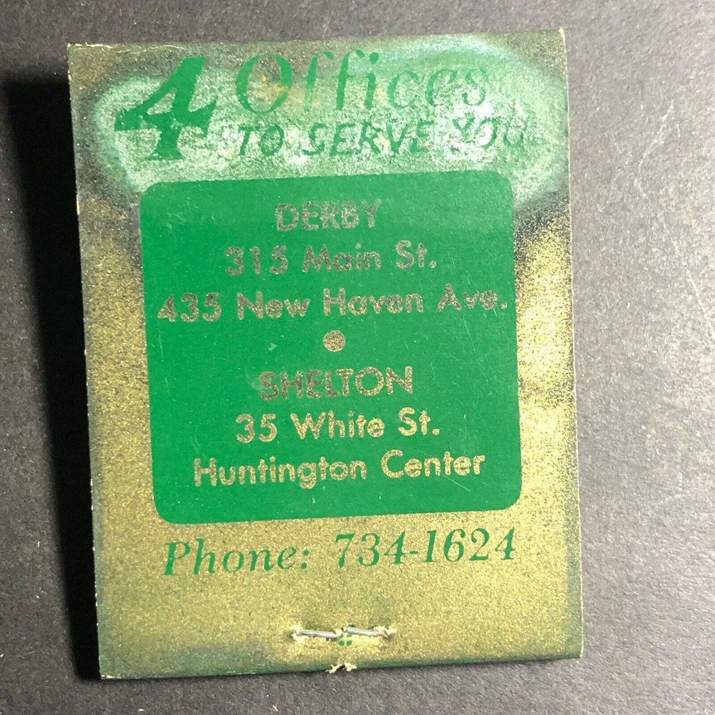 1960's-70's Full Matchbook "Derby Savings Bank" Derby, CT