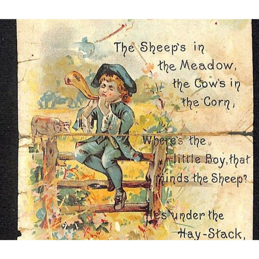 Little Boy Blue Cosmo Buttermilk Chicago Toilet Soap Folded Victorian Trade Card
