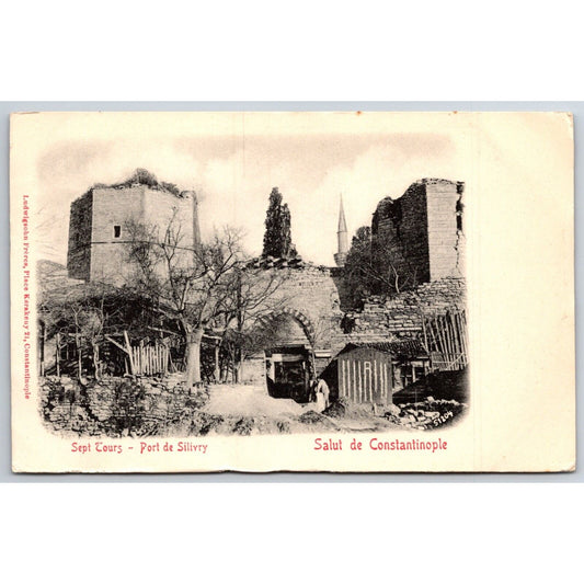 French Postcard "Seven Towers - Port of Silivry" Turkey 1901-1907 NP VGC