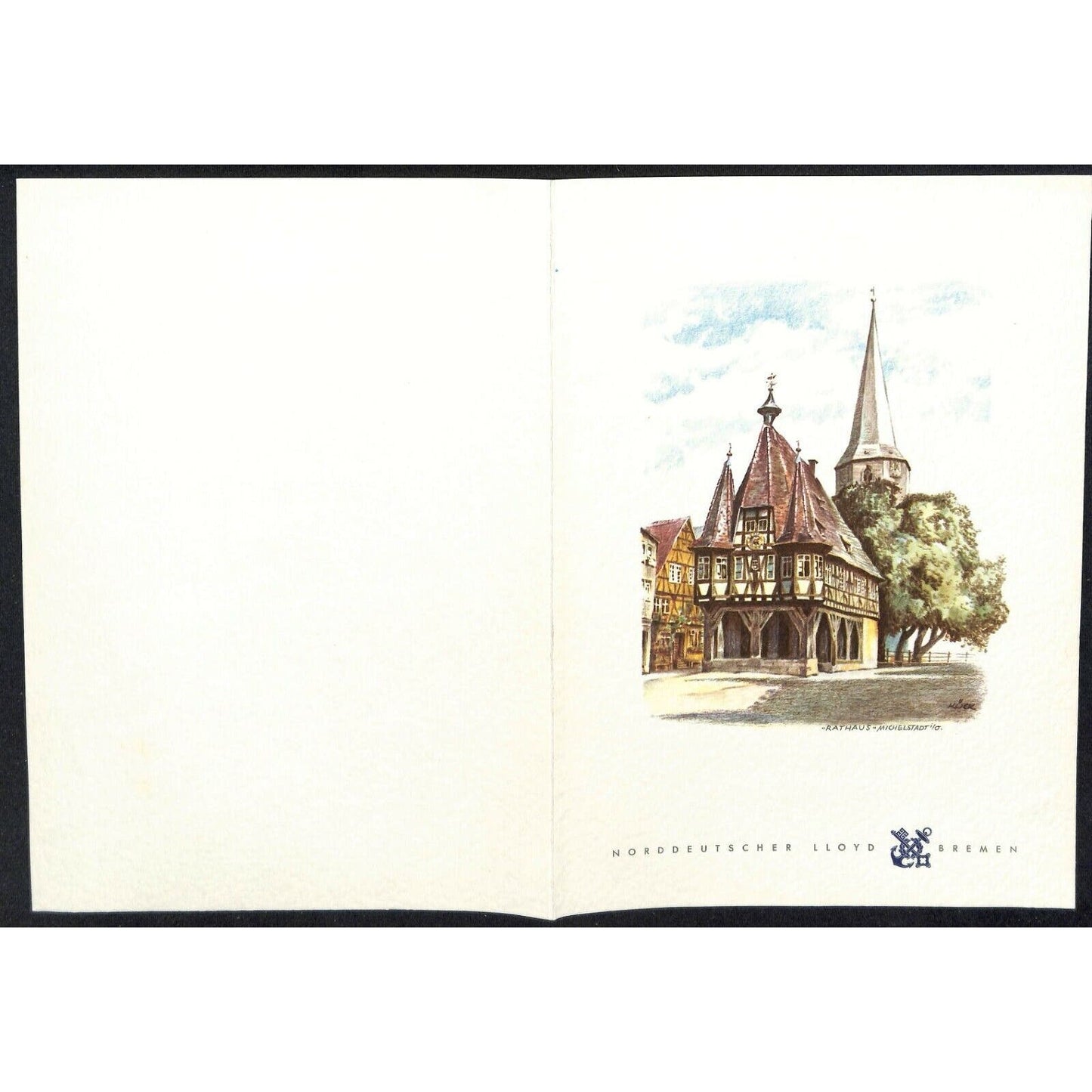 1964 North German Lloyd Bremen Cruise Line Lunch Menu Mar 8