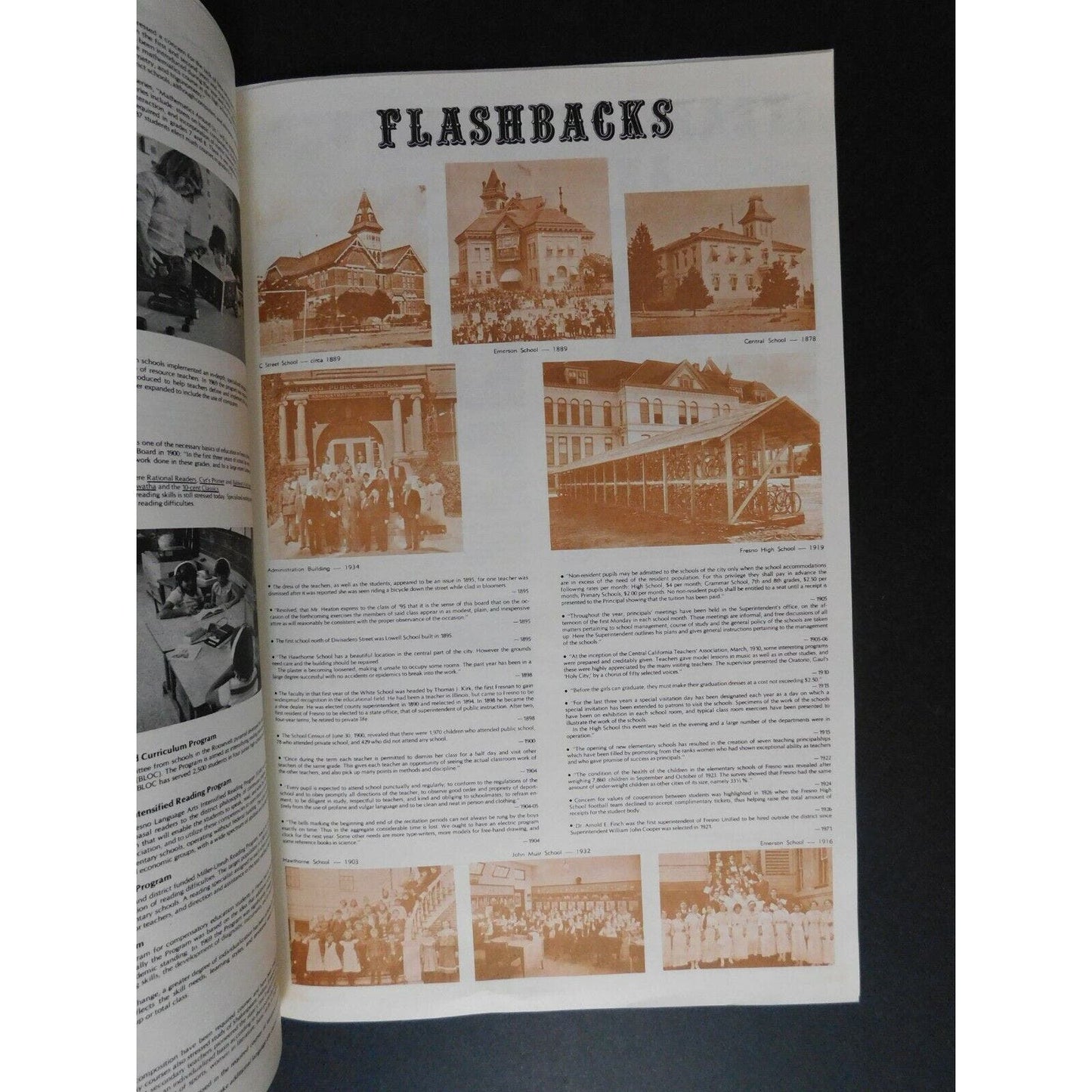 103 Years of Education in Fresno City Public Schools 1873-1976 Large 12pgs NOS