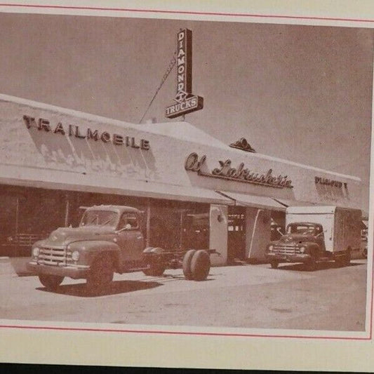 March 1952 Calendar Ink Blotter Diamond T Truck Al P. Labrucherie Stockton, CA