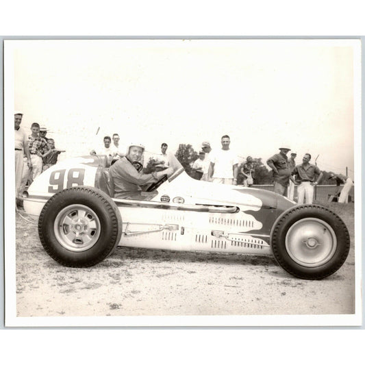 Indy 500 1952 Troy Ruttman Car # 98 ?? 8x10 Glossy B&W Repro on Kodak Paper