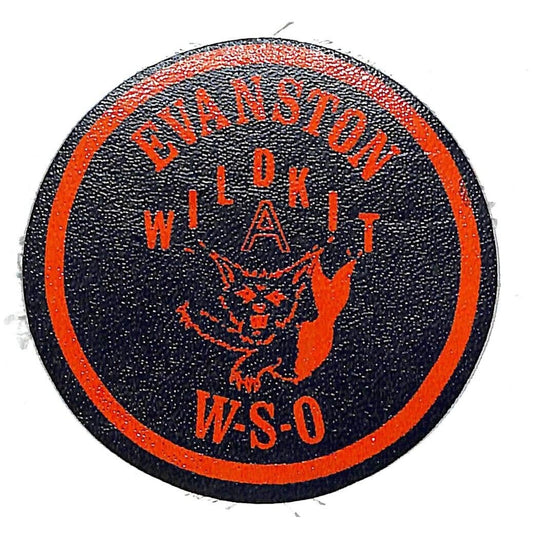 Evanston Wildkit A W-S-O Patch / Disc (Illinois Swimming) 3" c1960's-70's VGC