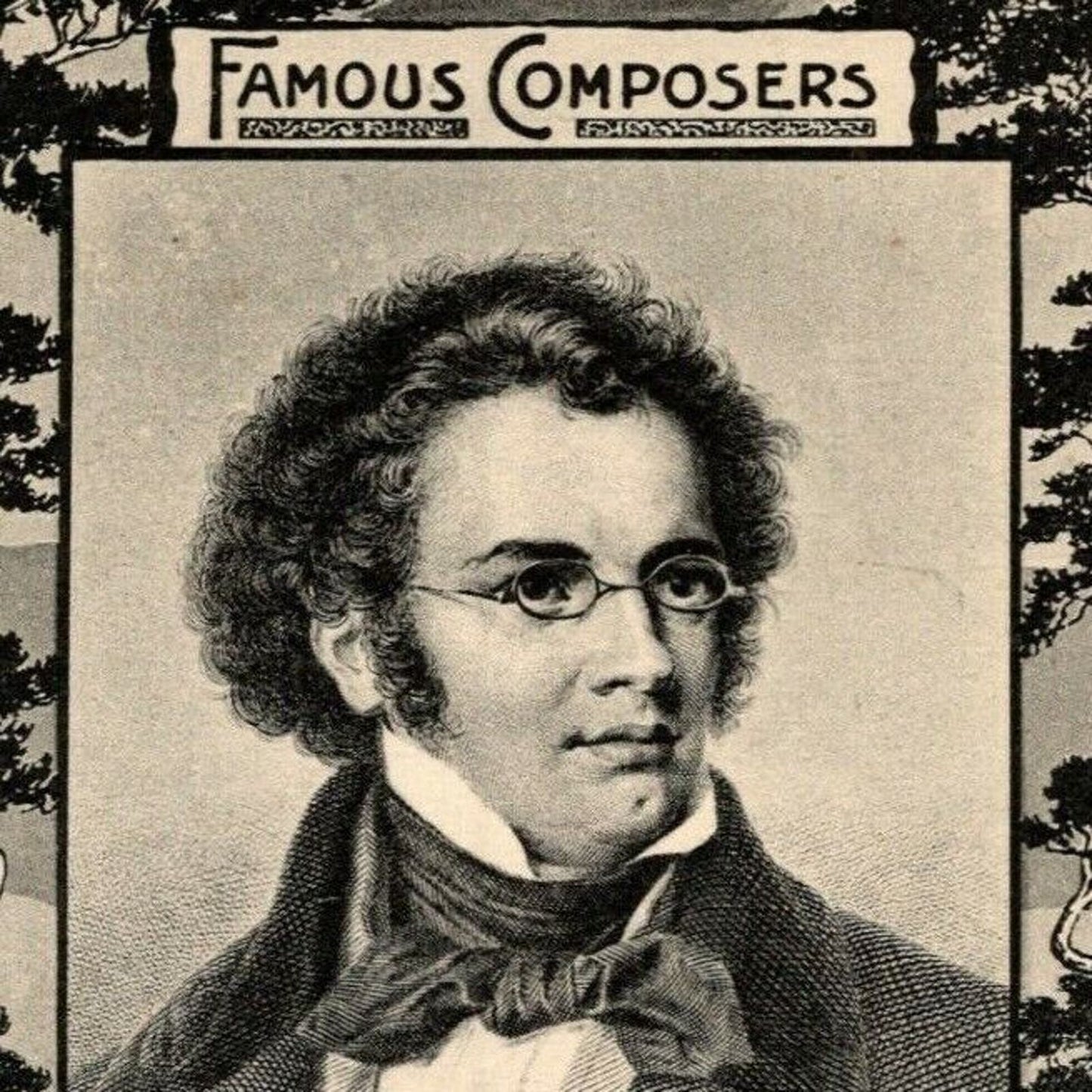 Vintage c1910's-20's Postcard - Composer Franz Peter Schubert