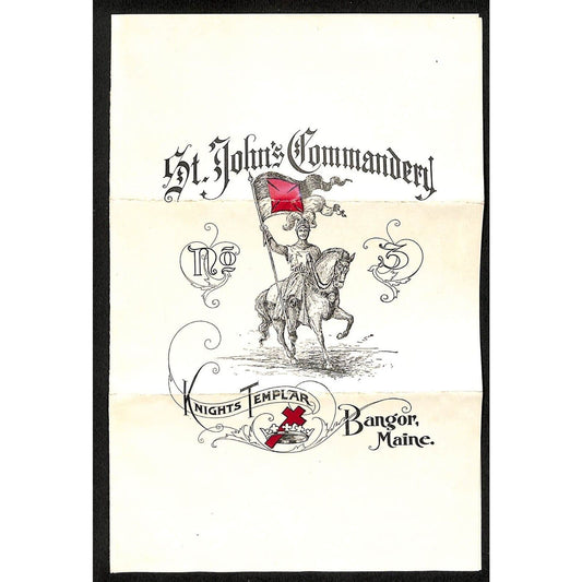 Newburgh ME Amos W. Knowlton* 1901 Bangor Knight's Templar St. John's Commandery