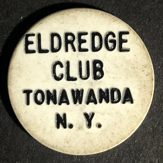 Eldredge Club Tonawanda, NY Plastic G/F 10c In Trade Token c1960's-70's 22.42mm