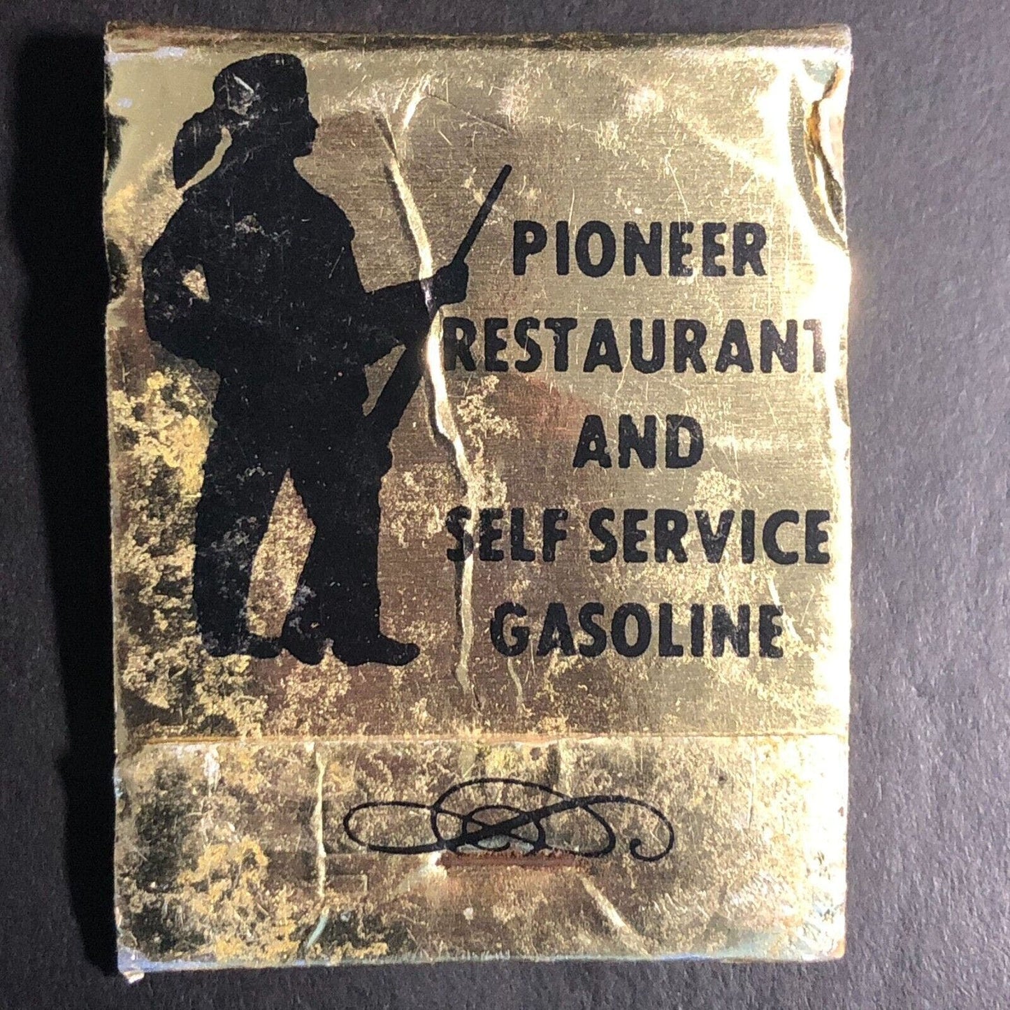 "Pioneer Restaurant and Self Service Gasoline" Westfield, WI Matchbook c1974-84