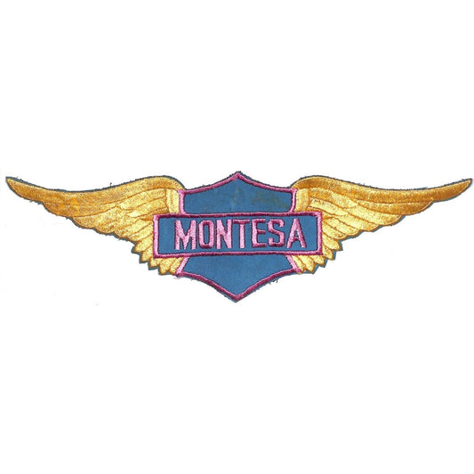 Montesa Motorcycles Large Vintage Embroidered Patch c1970's-80's 12" w/ Wings