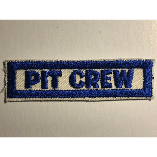 "Pit Crew" Vintage Embroidered Patch - c1960's-70's VGC