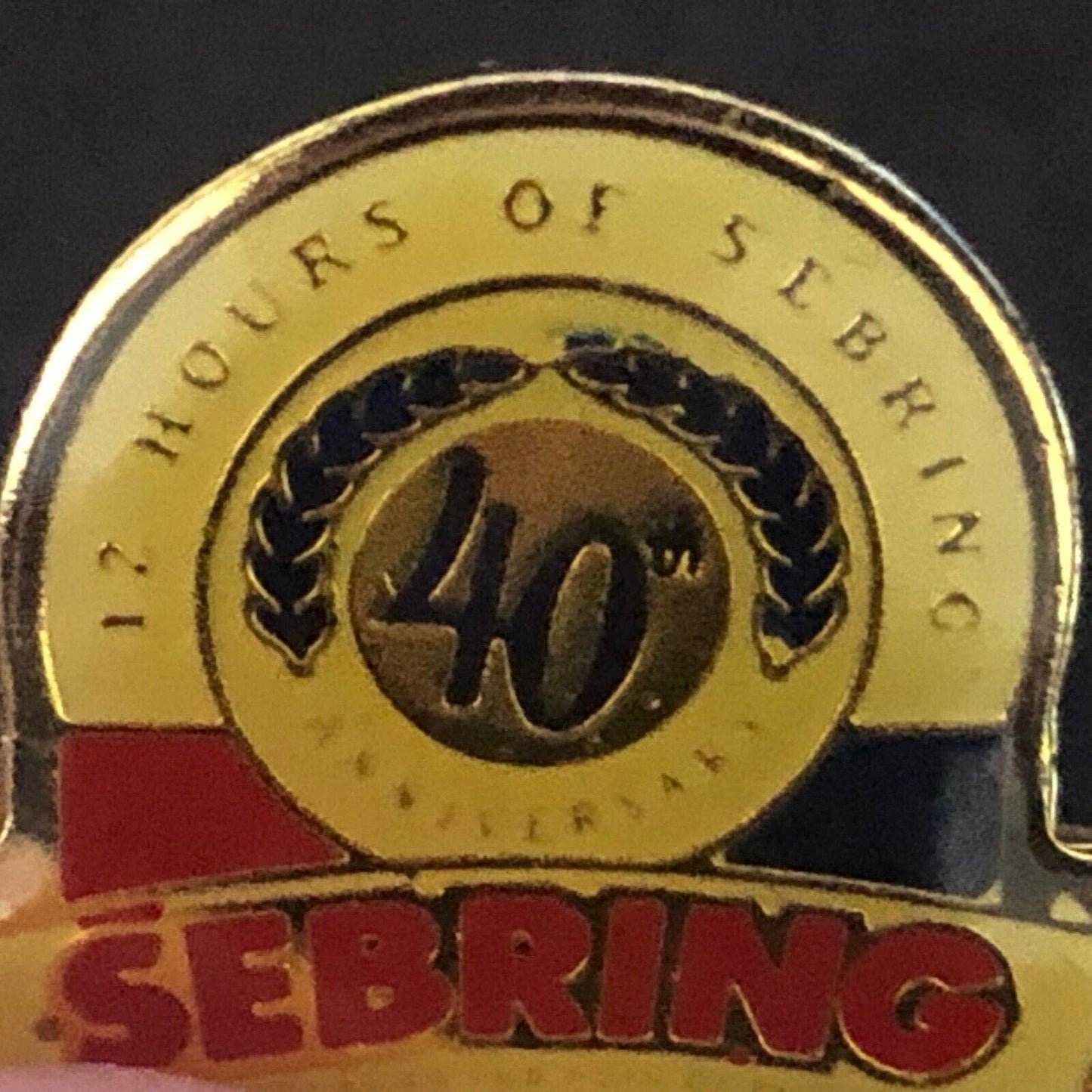 1990 "12 Hours of Sebring" 40th Anniversary Enameled Pin