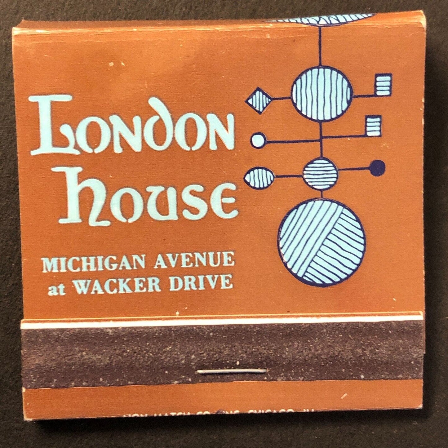 London House Restaurant Vintage Full Matchbook c1960's-73 VGC