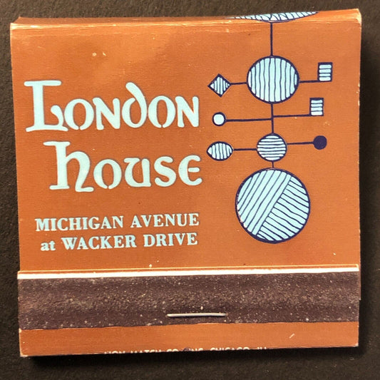 London House Restaurant Vintage Full Matchbook c1960's-73 VGC