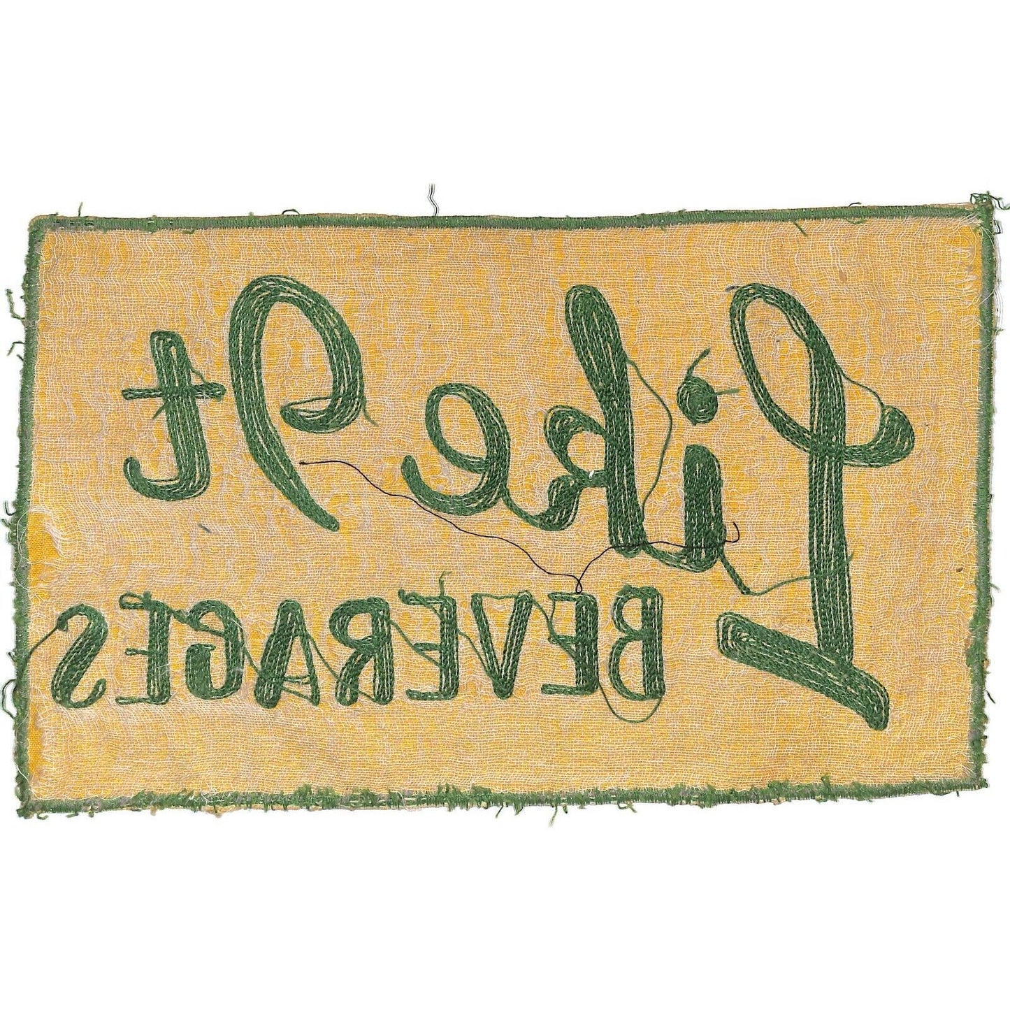 Like It Jahnke’s Beverages Large Embroidered Soda Patch c1940's-50's Very Scarce