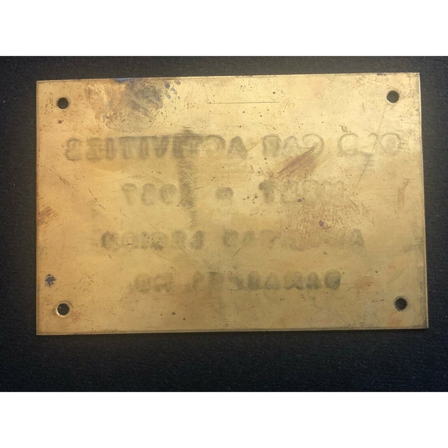 1957 Brass "Old Car Activities" Auto Club Show Meet Dash Plaque Damascus, MD