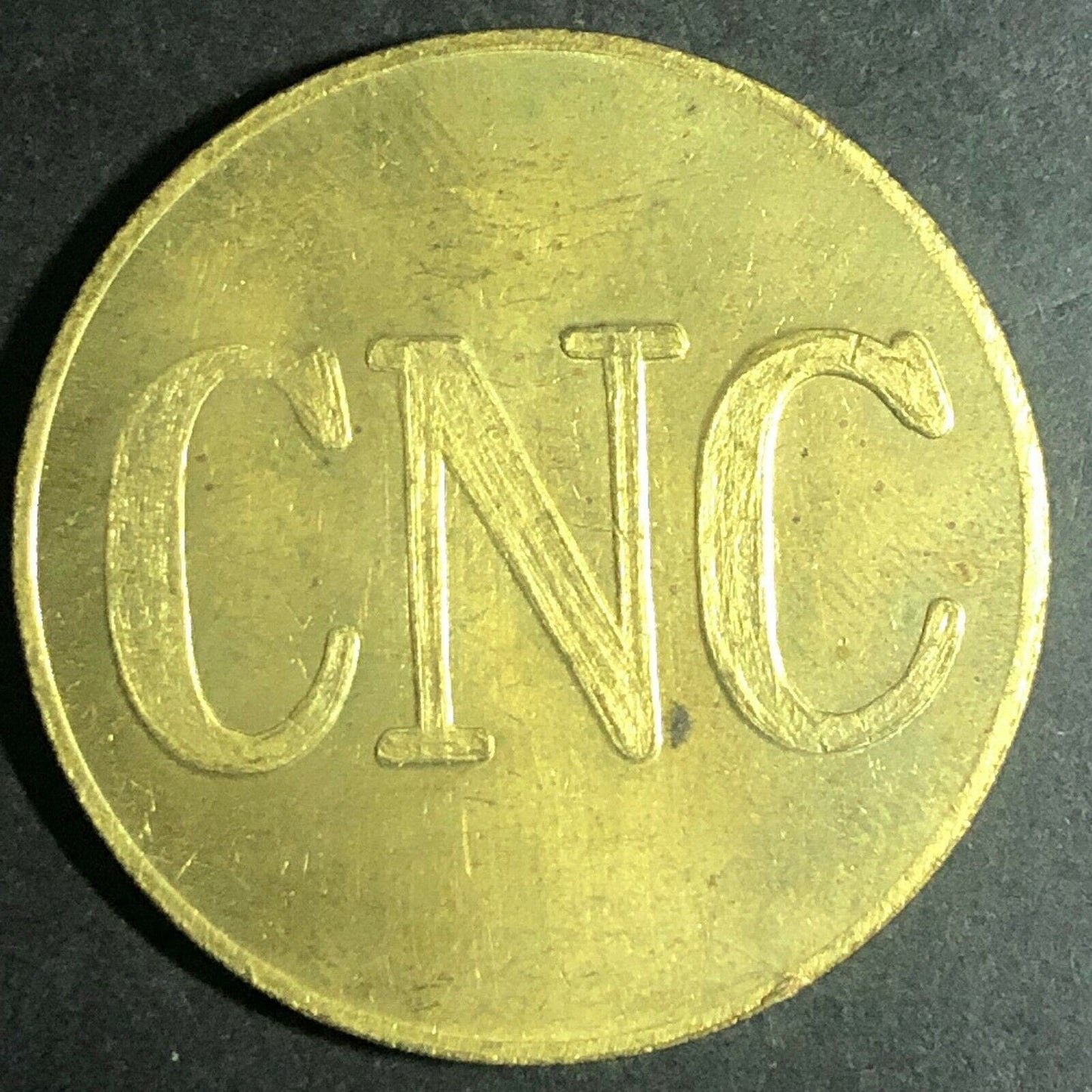 Vintage 32mm Brass "CNC U 6" Token