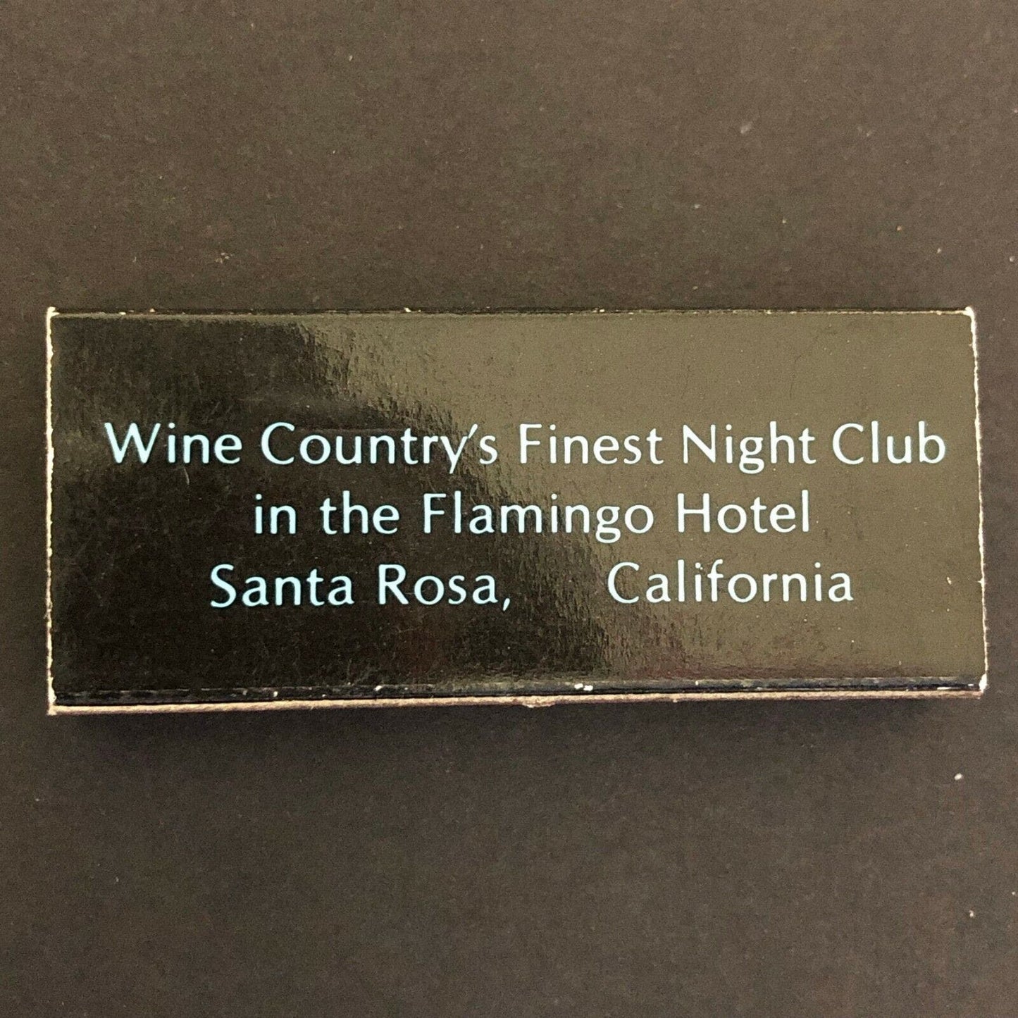 c1970's-80's Wooden Matchbox Matchbook "Le Cabaret / Flamingo Hotel" Santa Rosa