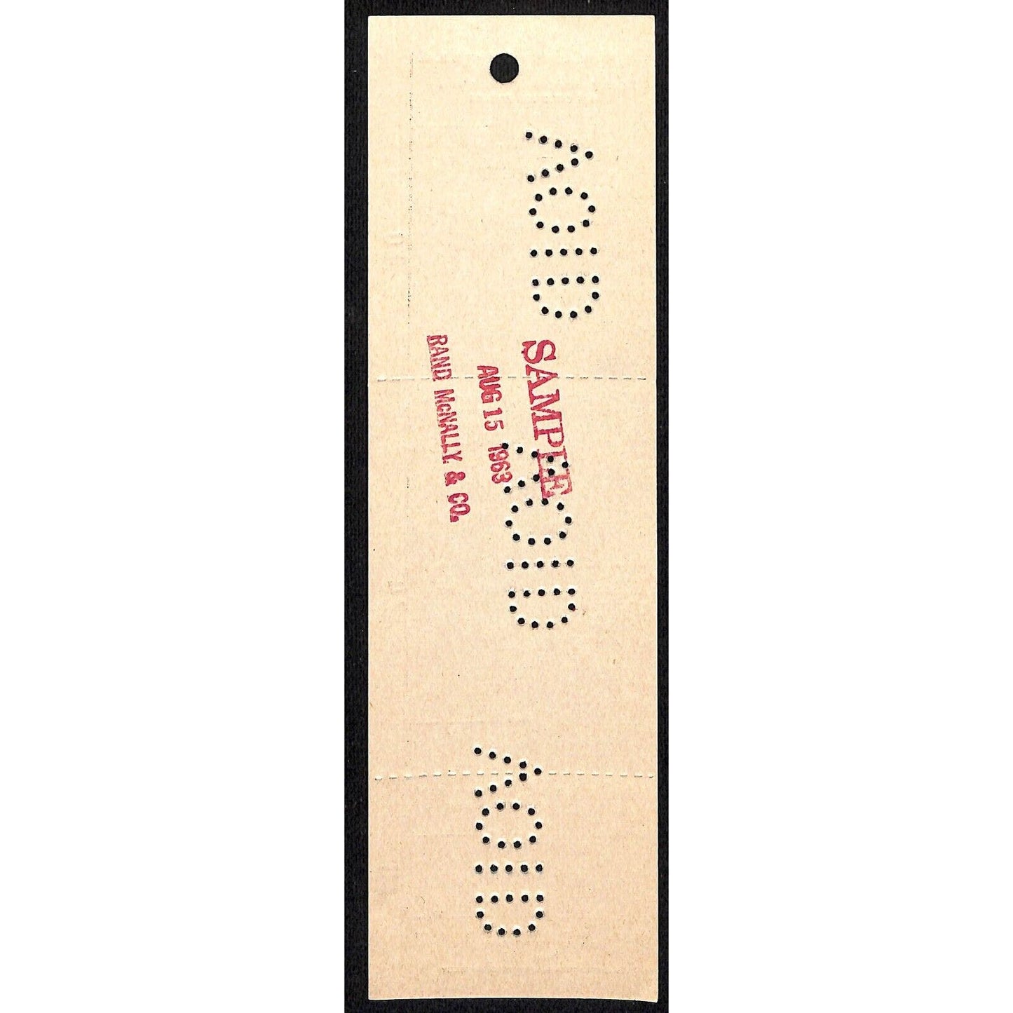 Burlington Route Galesburg to Chicago Unused VOID SAMPLE Ticket 1963 Scarce # 07