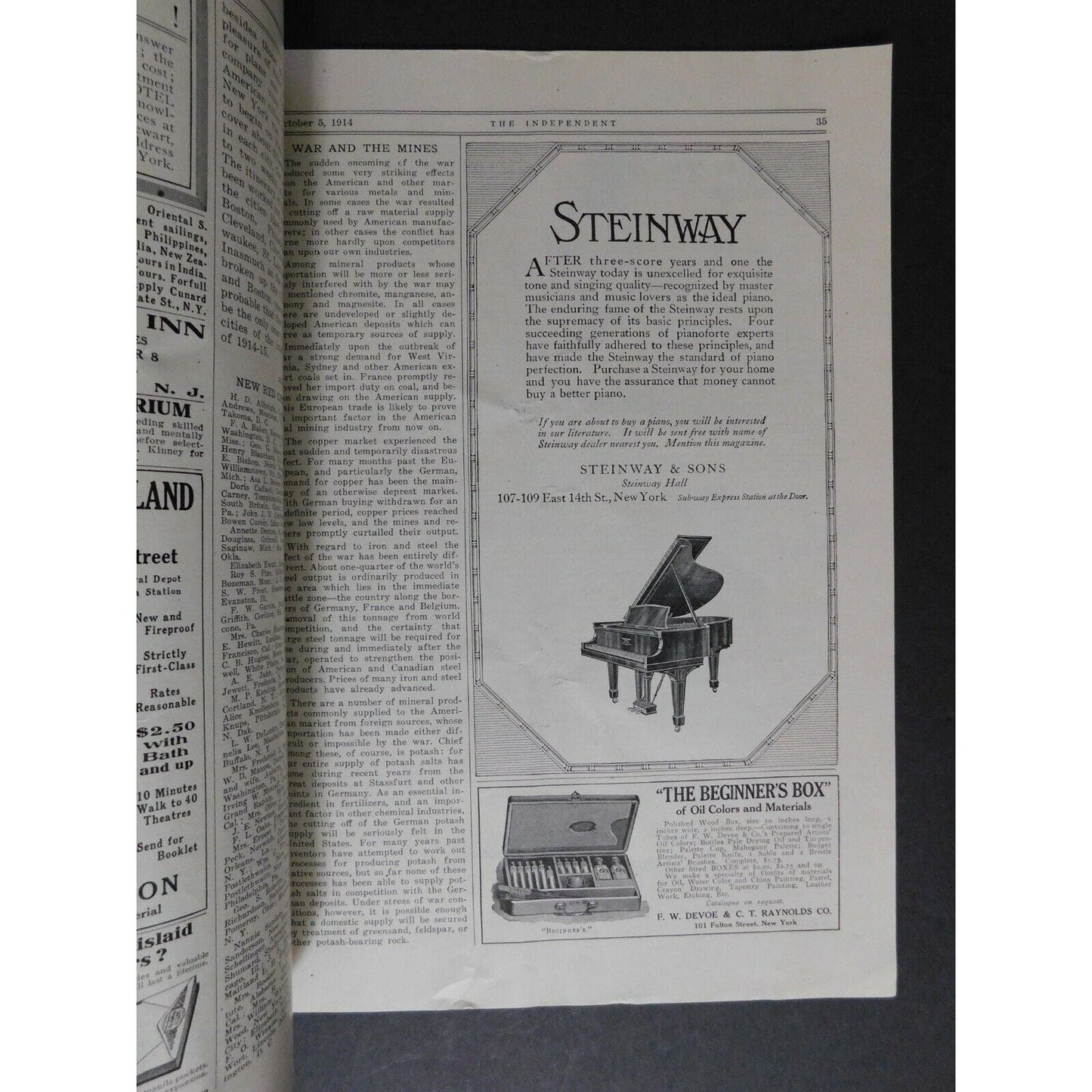 "The Independent Weekly" The Challenge of the Submarine Oct 5 1914 - 40 pgs.