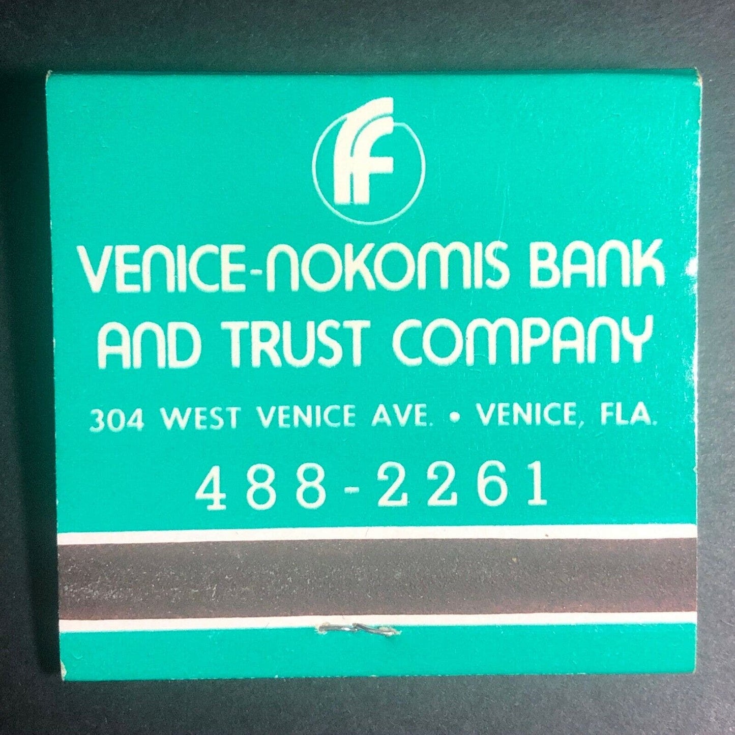 70's-80's Full Matchbook "Venice-Nokomis Bank" Venice, FL