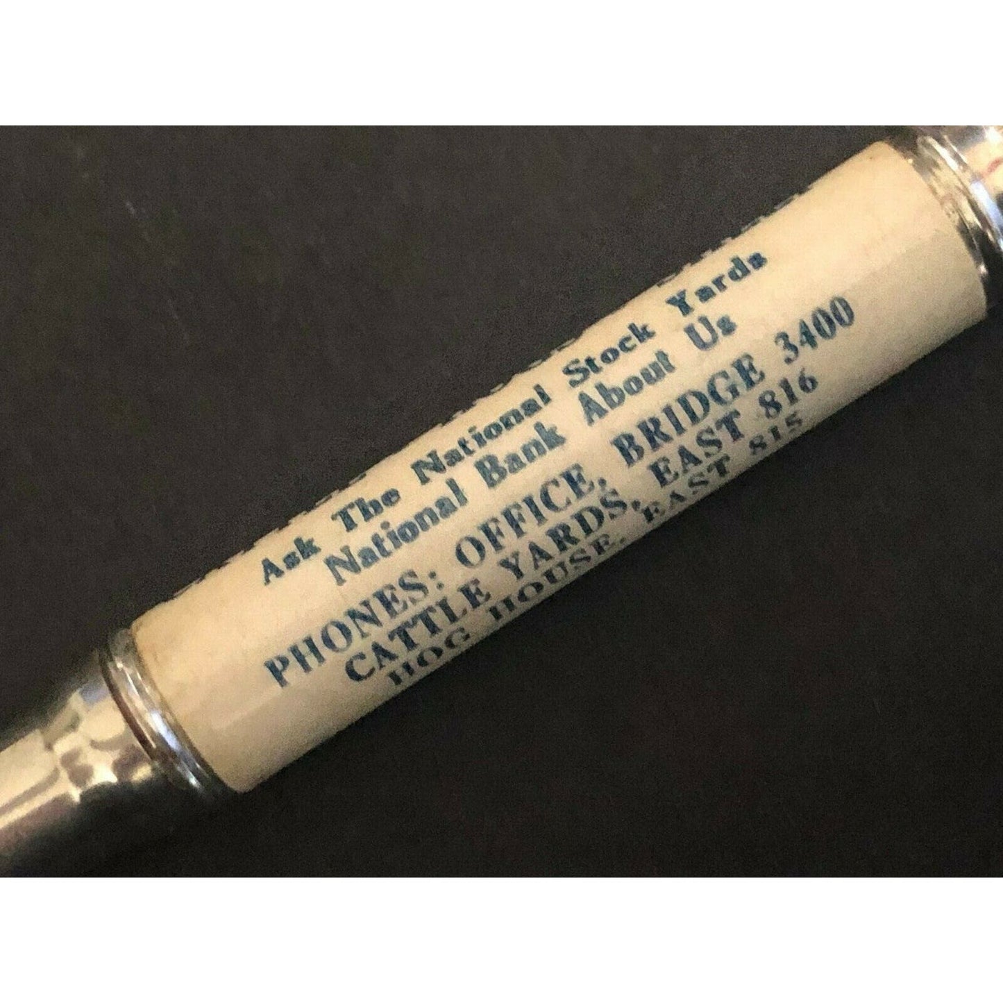 c1930's40's "Hensley Andrews National Stock Yards, IL" Advertising Bullet Pencil