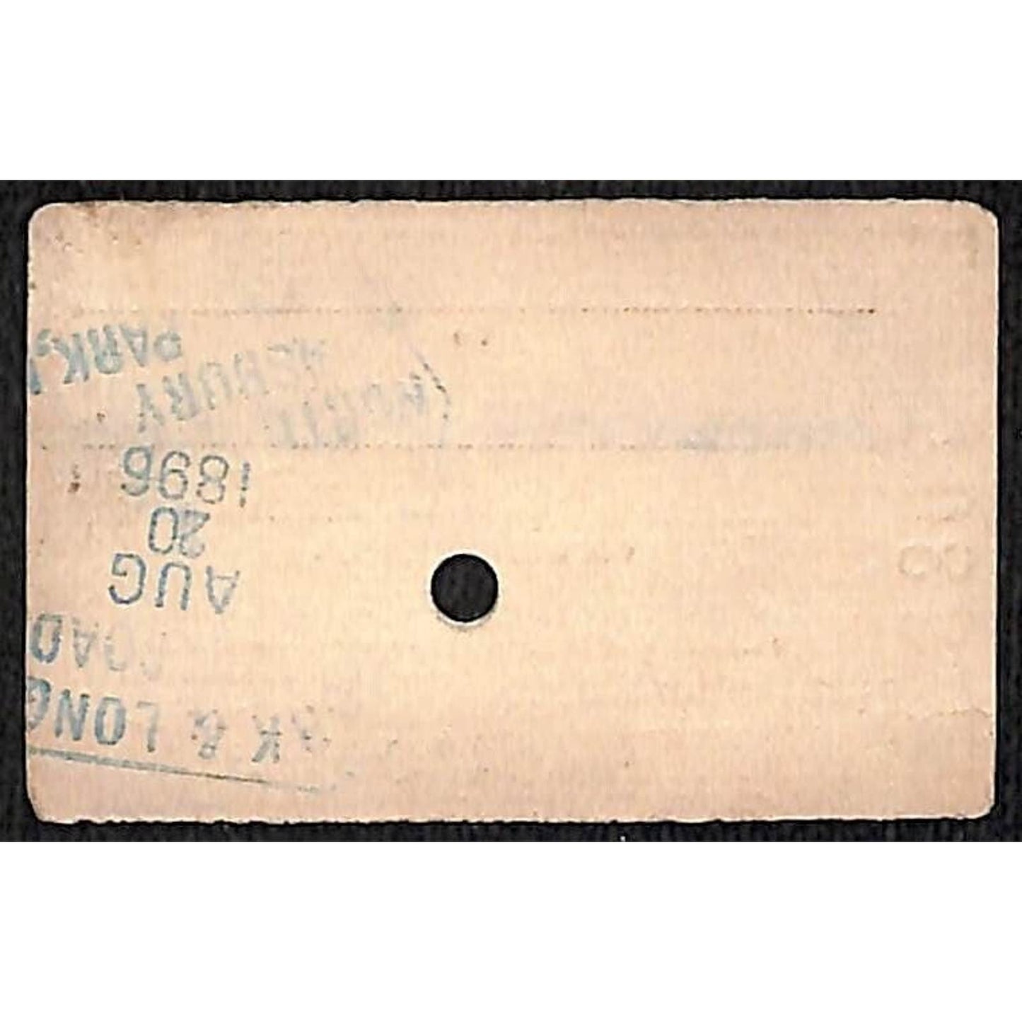 New York & Long Branch Railroad 1896 Ticket North Asbury Park Rumson Beach #7088