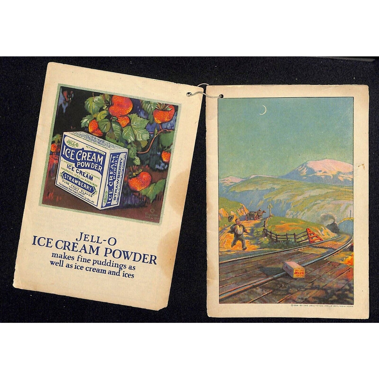 1924 Jell-O Dessert Recipe Booklet 18pp. w/ Ice Cream Powder
