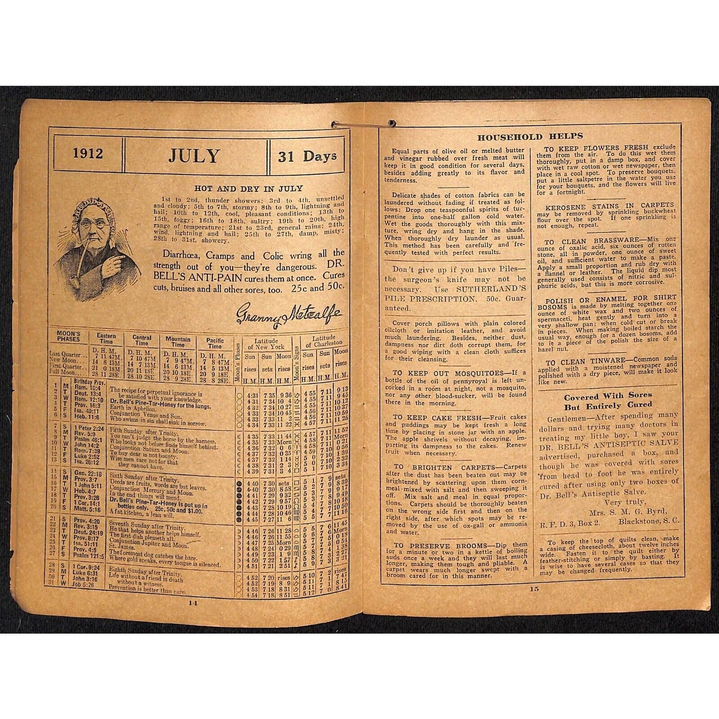 1912 Good Old Granny Metcalfe's Household Helps / Dietz & Messing 32pp Scarce