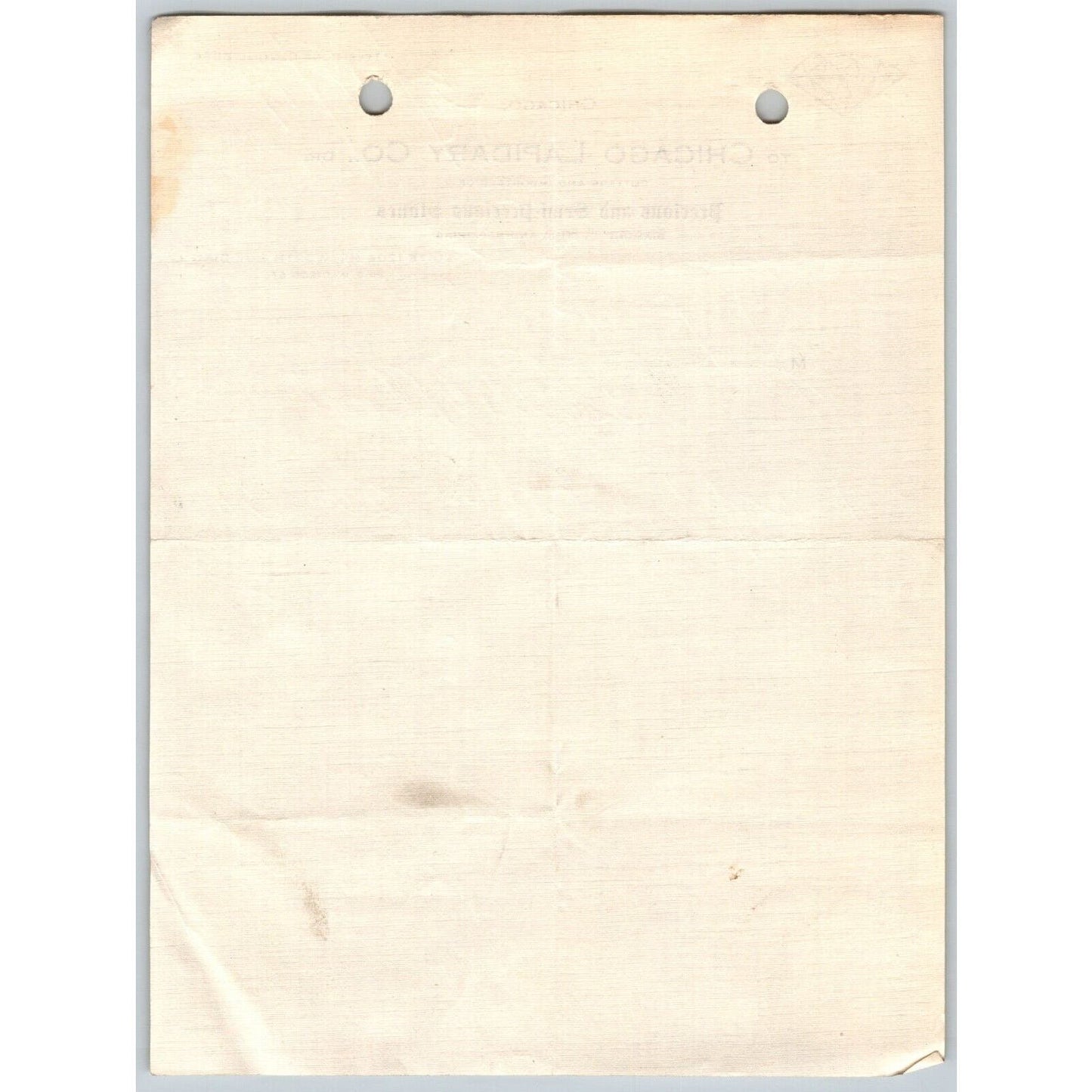 Chicago Lapidary Co. Diamond Cutting "Leys" Butte, MT 1919 $2 Billhead - Receipt
