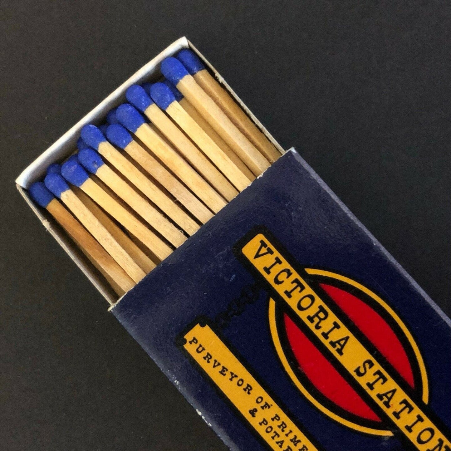 c1990's Vintage Wooden Matchbox / Matchbook "Victoria Station" Many Cities