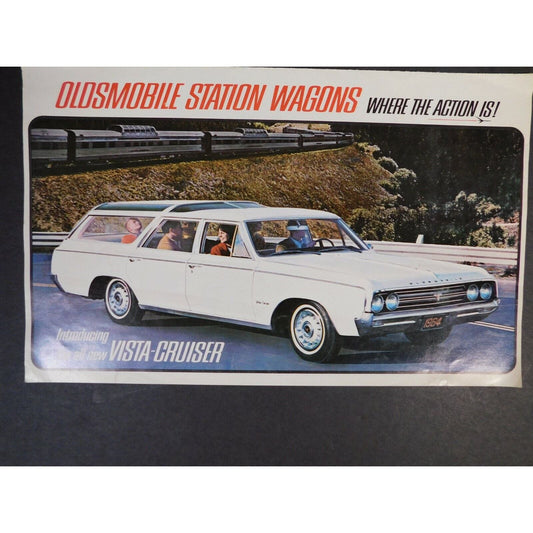 1964 Oldsmobile Vista Cruiser Color Single Page Sales Sheet