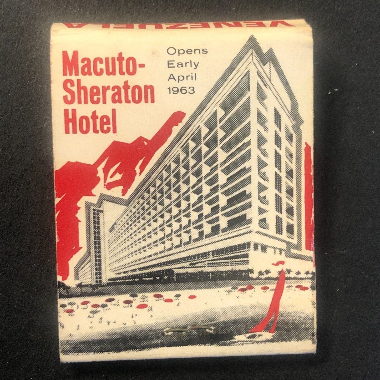 Macuto Sheraton Hotel Venezuela Full Vintage Matchbook c1962 Scarce VGC