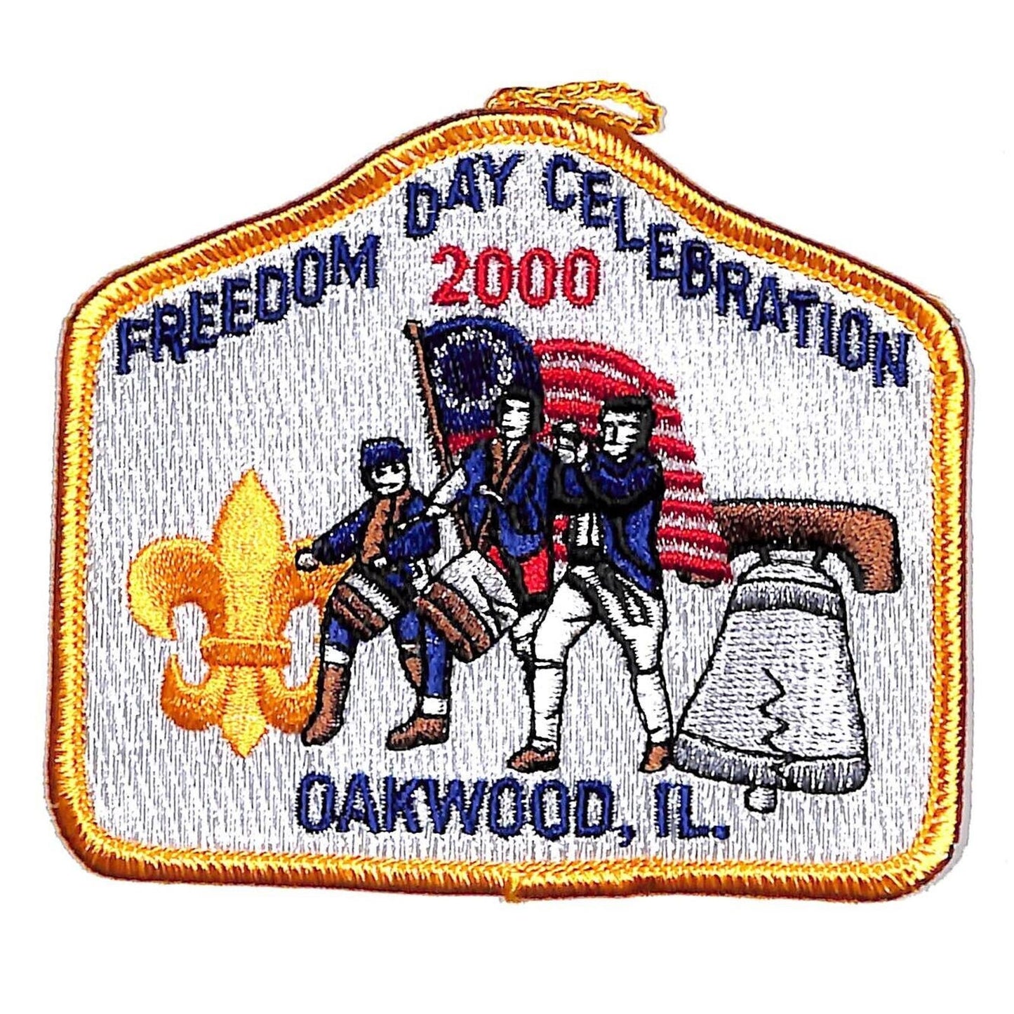 BSA Patch Freedom Day Celebration 2000 Oakwood, IL Patriotic Scarce VGC