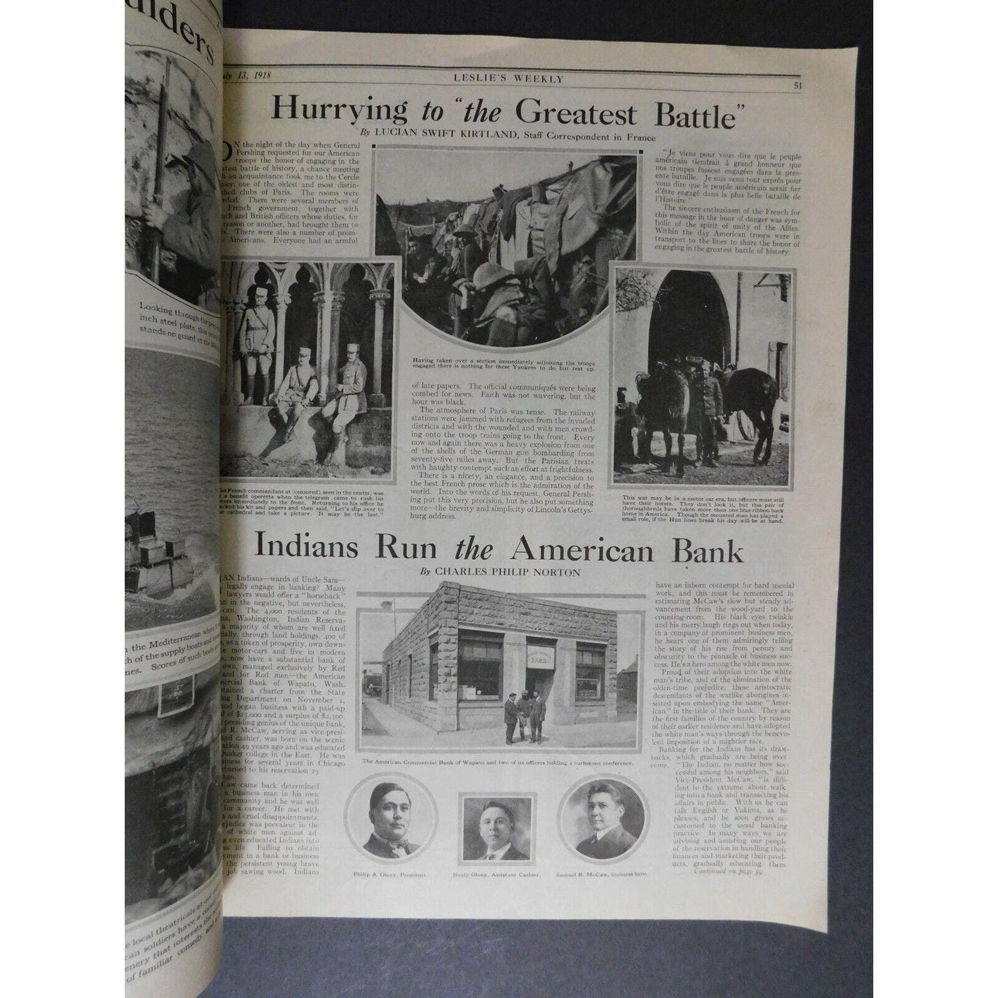 WWI Era July 13 1918 Leslie's "The Intolerable Thing, This Menace.." - 32 pgs.