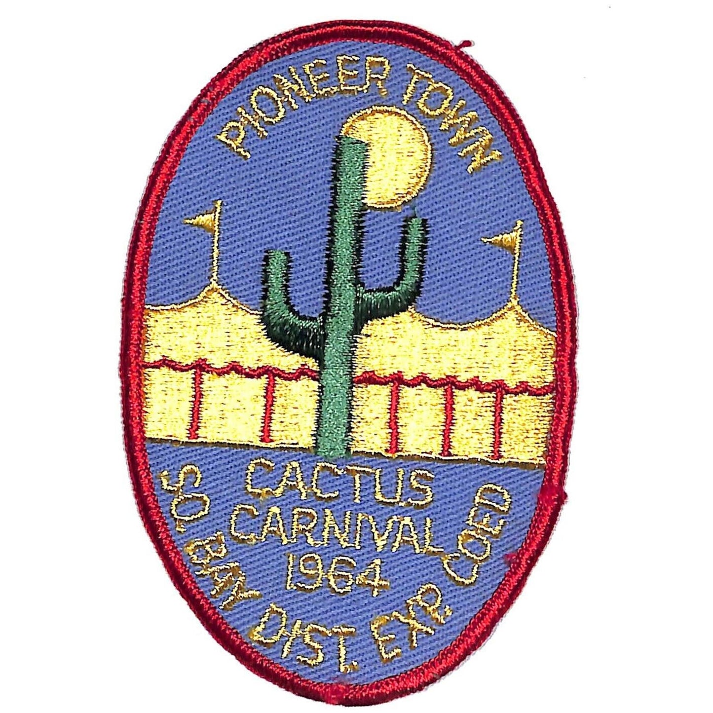 BSA Patch Pioneer Town Cactus Carnival 1964 Southern Bay District Coed - Scarce