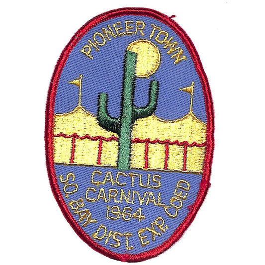 BSA Patch Pioneer Town Cactus Carnival 1964 Southern Bay District Coed - Scarce