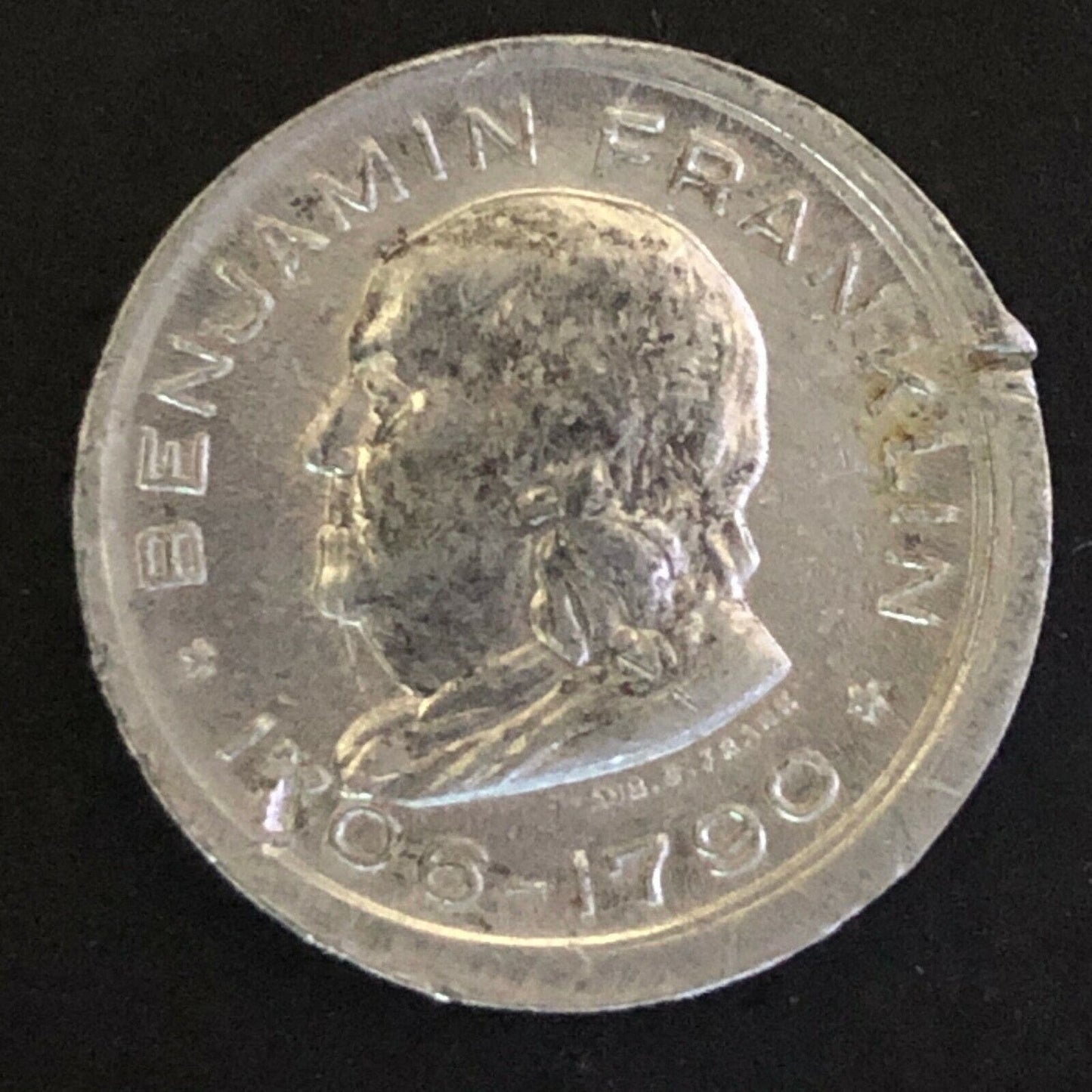 20mm Aluminum Franklin Institute Souvenir Token - Fauver Collection