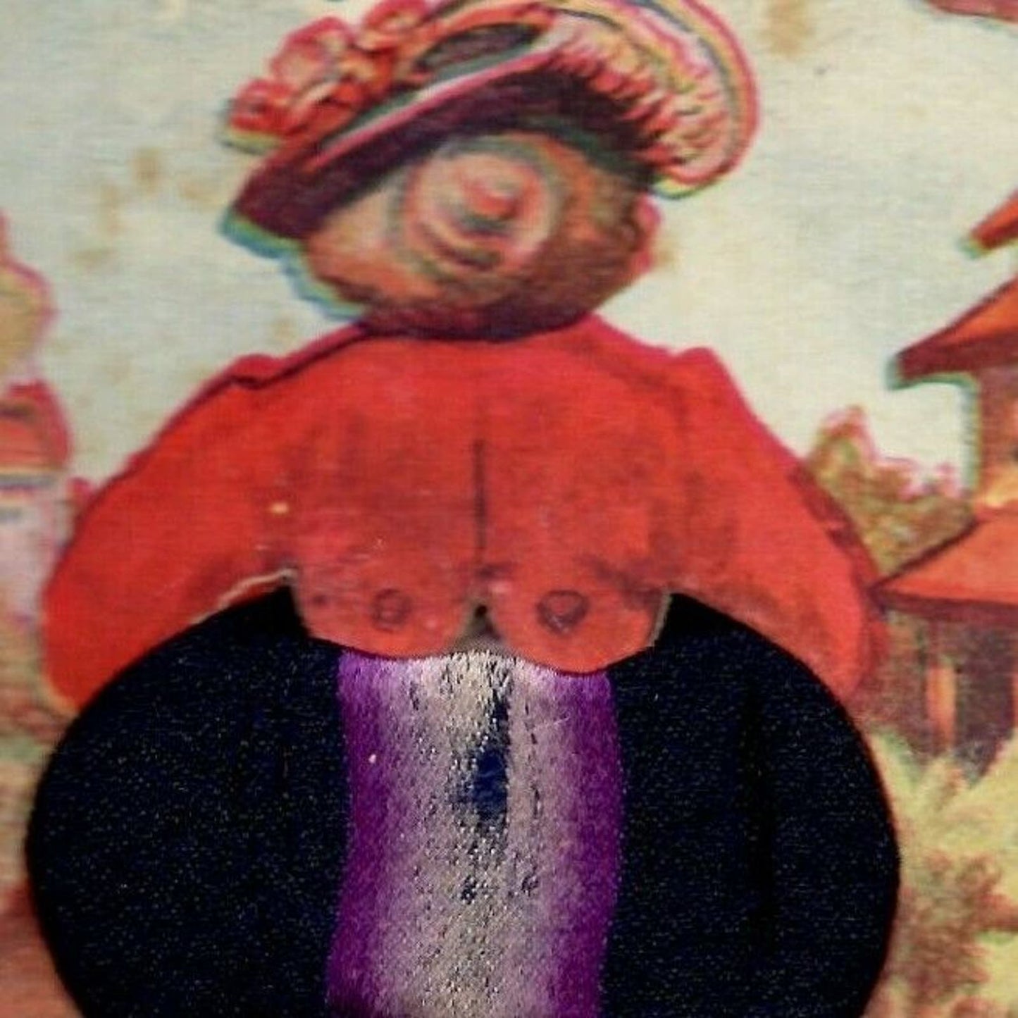 Vintage Novelty Postcard c1907-1913 Butt as a Pin Cushion - Riding Bicycle NP